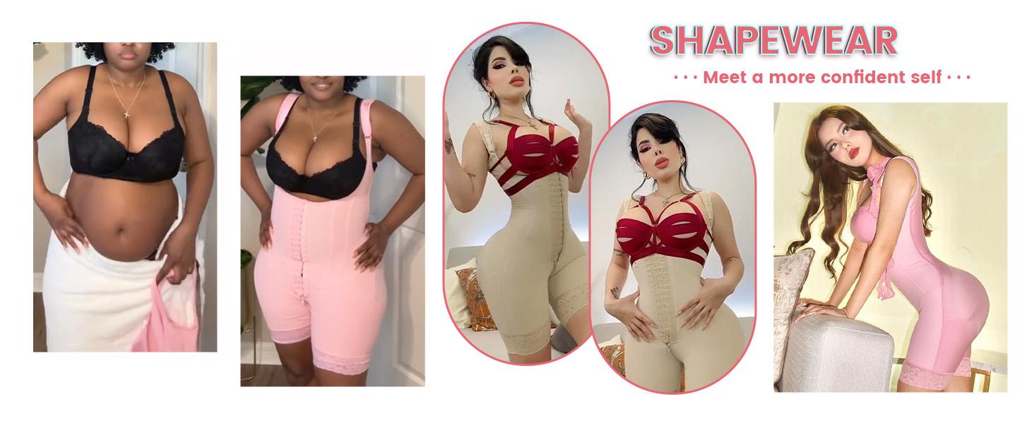 SHAPSHE Fajas Colombianas Shapewear for Women Body Shaper Tummy Control Butt Lifting Moldeadoras Bodysuits with Hook Crotch SHAPSHE Fajas Colombianas Shapewear for Women Body Shaper Tummy Control Butt Lifting Moldeadoras Bodysuits with Hook Crotch