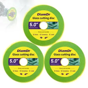 DiamDr 5" Glass Cutting Disc: Sharp, durable, and perfect for glass, ceramics, and jade. Chip-free cuts, fits most 5" angle grinders.