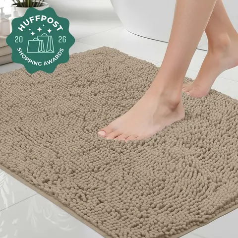 Gorilla Grip Bath Rug Mat,Thick Soft Absorbent Chenille, Rubber Backing Quick Dry Microfiber Mats, Machine Washable Rugs for Shower Floor, Bathroom Runner Bathmat Accessories Decor