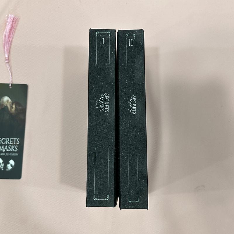 Secrets and Masks by Emerald_Slytherin Complete 2-Volume Hardcover Set - Deluxe Collector’s Edition with Metal Corners & Free Bookmarks - Dark Romance Fanfiction