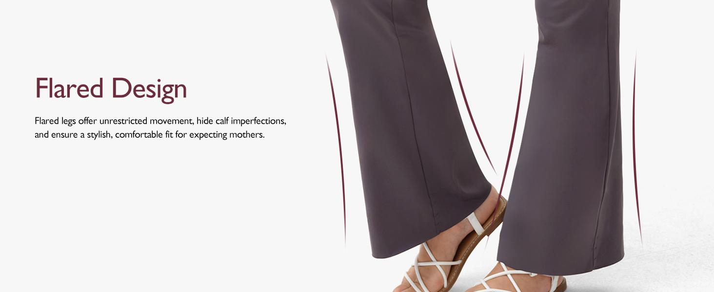 Momcozy Maternity Yoga Pants, MA003 Maternity Flare Leggings Over The Belly, Pregnancy Leggings Buttery Soft Triple Wrap Force tiktok shop pumping bras