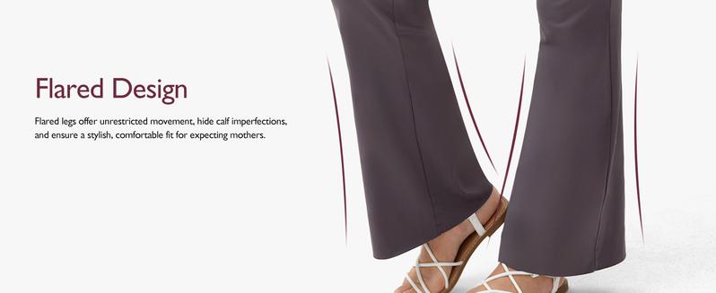 Momcozy Maternity Yoga Pants, MA003 Maternity Flare Leggings Over The Belly, Pregnancy Leggings Buttery Soft Triple Wrap Force tiktok shop pumping bras