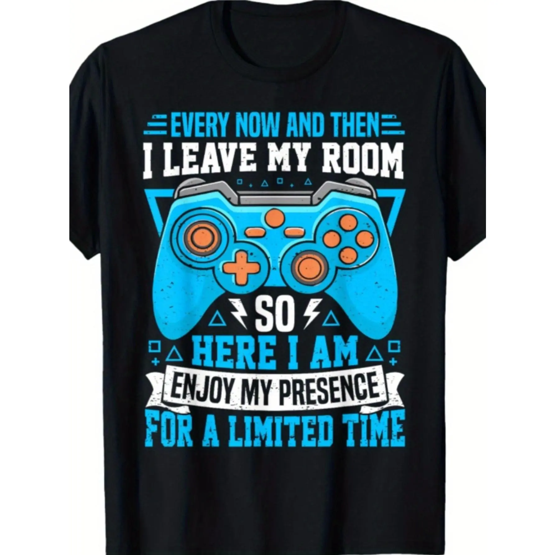 Unisex Crew Neck Short-Sleeve Gaming Graphic Tee - Casual Streetwear with Funny Video Game Theme Game Art Print, Christmas Sports Top for Men & Women, All Seasons, Cartoon, T-Shirt, Menswear, Shortsleeve, Round Neck, Tshirt
