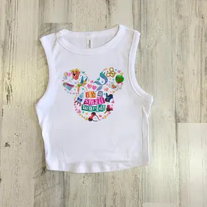 Small World Crop Tank, It's a Small World Colorful Crop, Magic Kingdom Ride Baby Tee, Crop Tank Girls