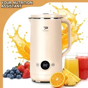 Puldoum 8-in-1 Multifunctional Automatic Nut Milk Machine & Coffee Maker, 800ml Auto Self-Cleaning, Stainless Steel, White, Keep Warm, Boil Water, Soy Milk Maker for Almond, Oat, Coconut, Juice, Milkshake, Grains, Creamy Soup，Grains, giftss, horchata