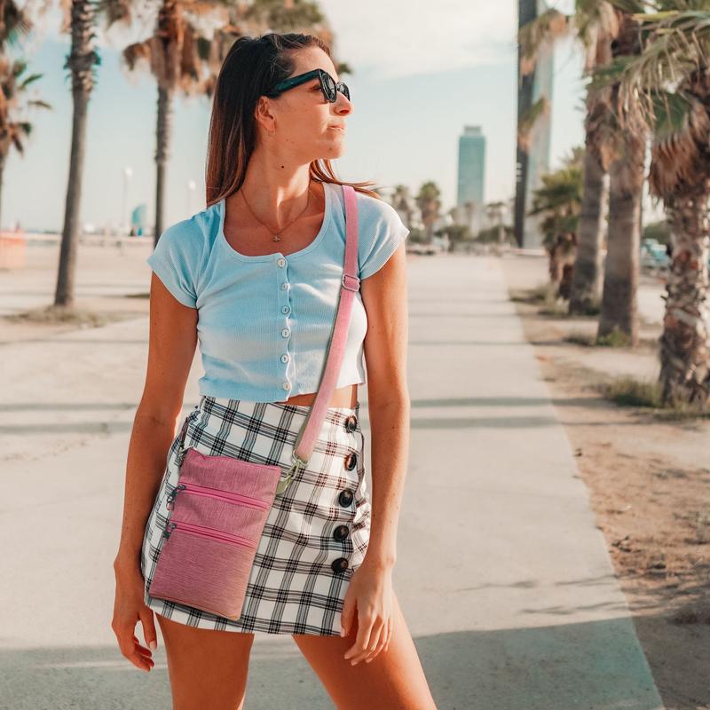 Nupouch Anti-theft 3 Zipper Crossbody