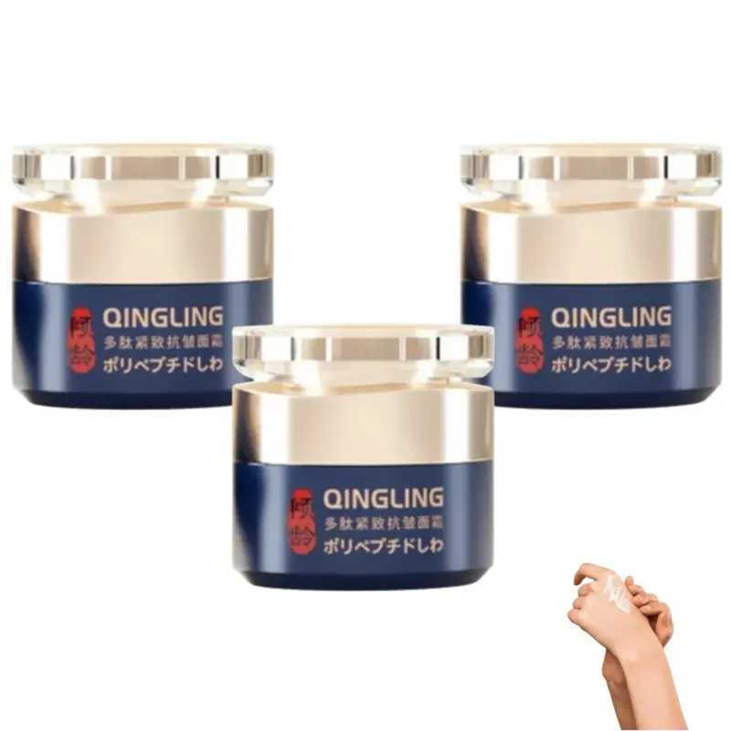 QINGLING Face Cream , Polypeptide Firming Full Face Cream, Polypeptide Tight Moisture Hyaluronic Daily Skin Care