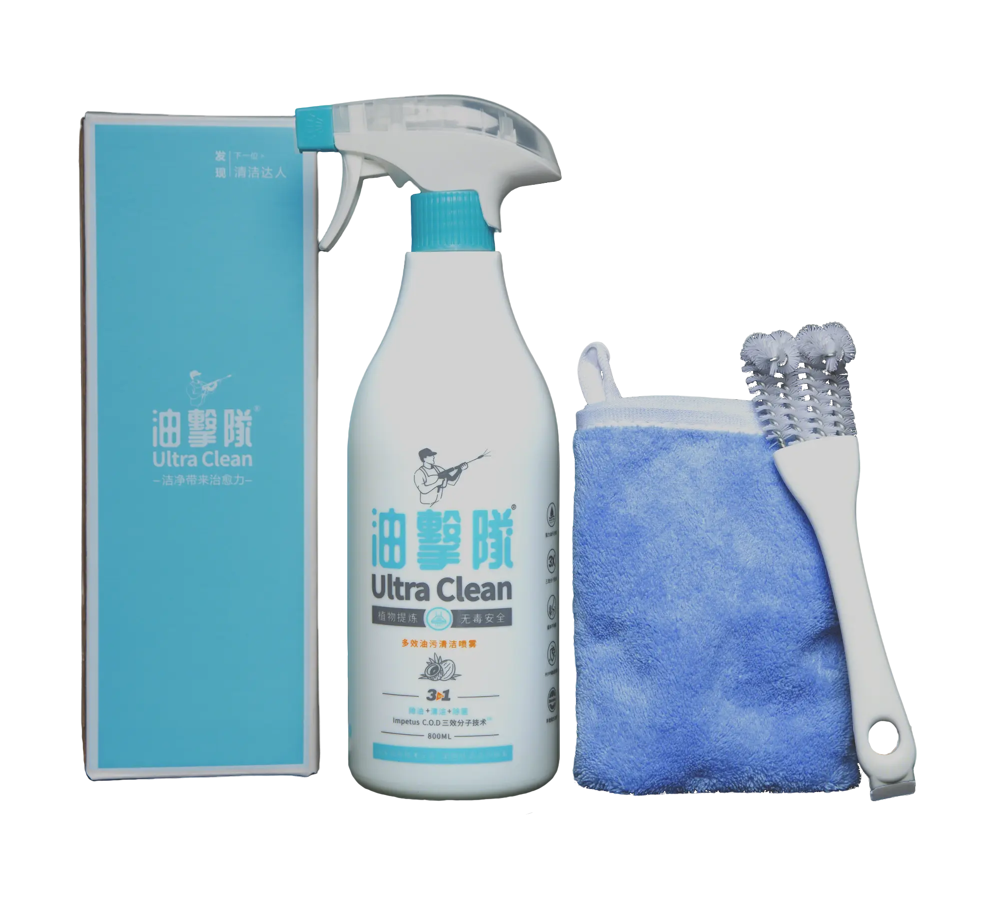 Ultra Clean 27.05 fl oz Kitchen Heavy Duty Degreaser, Multi-Effect Foam Cleaner Spray for Stubborn Grease, Grime and Stains, Perfect for Range Hood, Gas Stove, Microwave, Exhaust Fan, Stainless Steel Sink,Dining Table Bathroom, Floor, Toilet