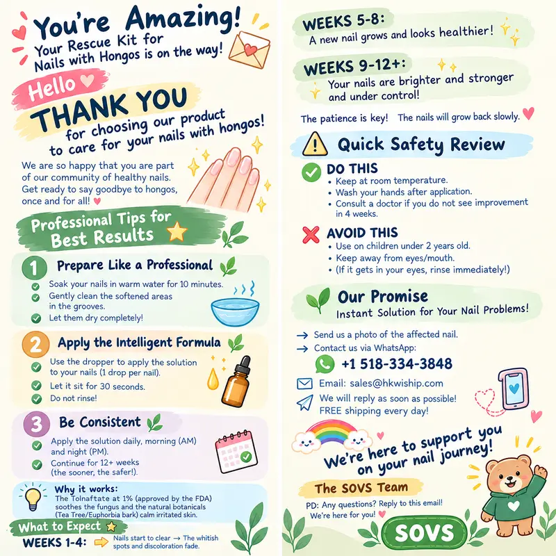 1-Nail Care Product Instructions Card