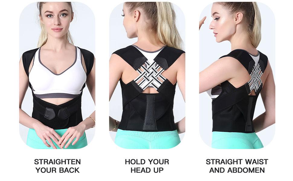 ‌Ergonomic Posture Corrector Adjustable Brace for Spine Alignment Back Pain Relief Anti Hunchback Support Comfortable Office Work Computer Study‌ Waist Trainer Corset Waist Abdominal Belt U Back Shaper
