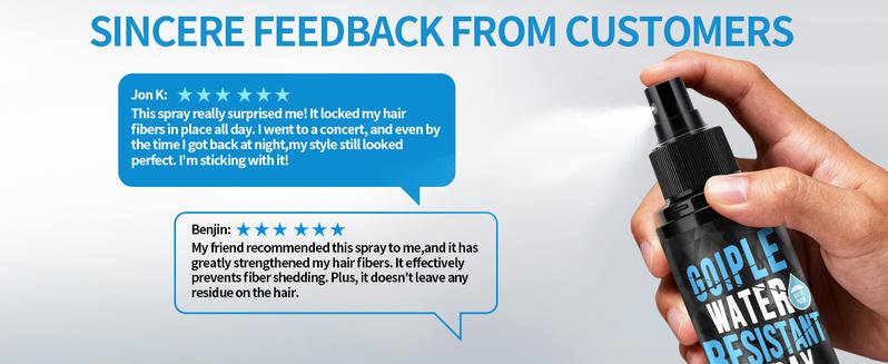 Hair Fiber Water Resistant Spray for Men - Hair Fiber Holding Sprays for Black Hairs Extra Hold - Barber Enhancement Spray for Mens Hair&Beard - Waterproof Hairline Enhancer & Volumizing Sprays