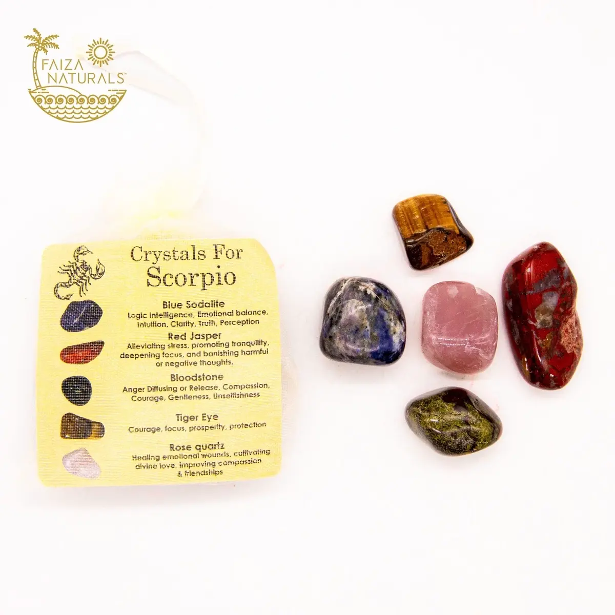 Zodiac Crystals for Scorpio 5 Pieces Set