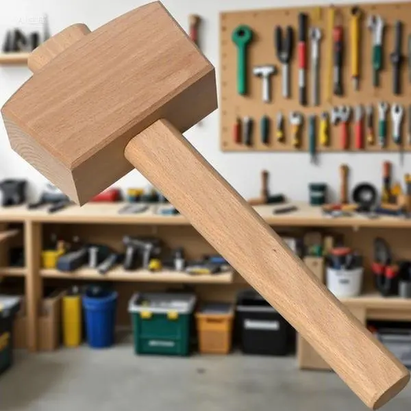 12-in Solid Beech Wood Carpenter Hammer - Handcrafted Smooth Finish, Non-Slip Grip, 0.81 lb Balanced Weight, Durable to Use, Head Size: 4.5" x 1.9" x 2.4", Precise Strikes, Reduces Hand Fatigue, for Carpenters, Kitchens Repair, DIY Enthusiasts Hand Tools