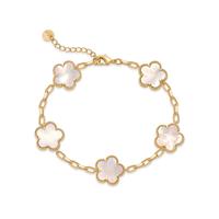 Mother of Pearl Clover - Yellow Gold