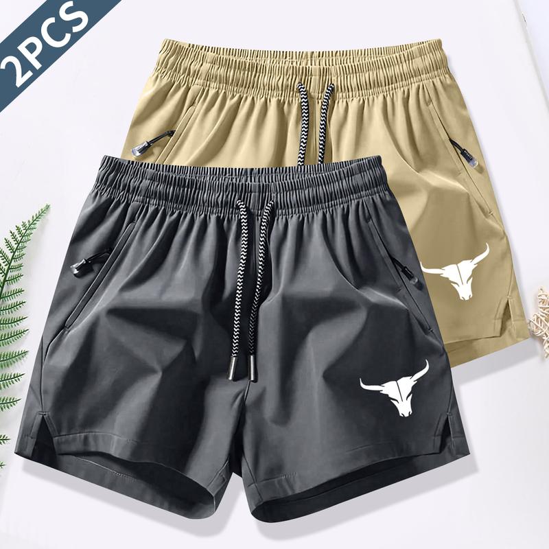 Men's lightweight shorts with drawstring waistband made of non-stretch fabric, perfect for swimming, volleyball, and workouts | Athletic shorts suitable for poolside wear and casual outings