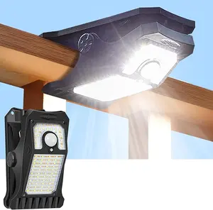 Clip on Solar Lights Outdoor Waterproof, Solar Motion Sensor Lights Outdoor, High Bright Solar Powered Security Lights for Outside Fence Chain Link Camping