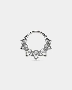 Petal CZ Segment Septum Ring