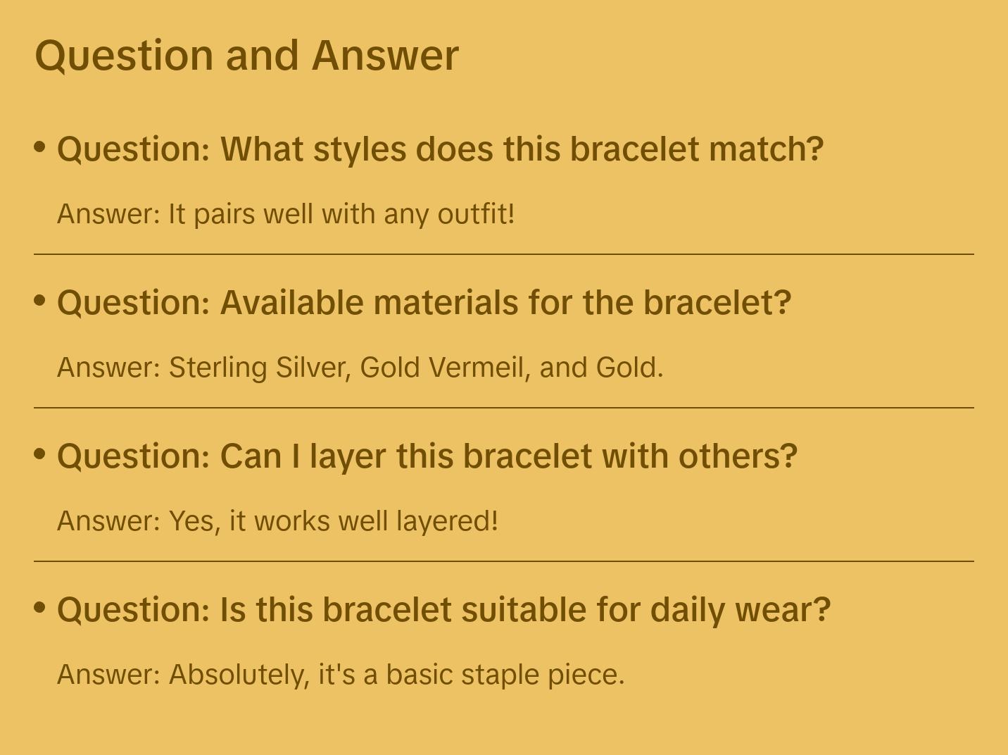 Herringbone Snake Chain Bracelet