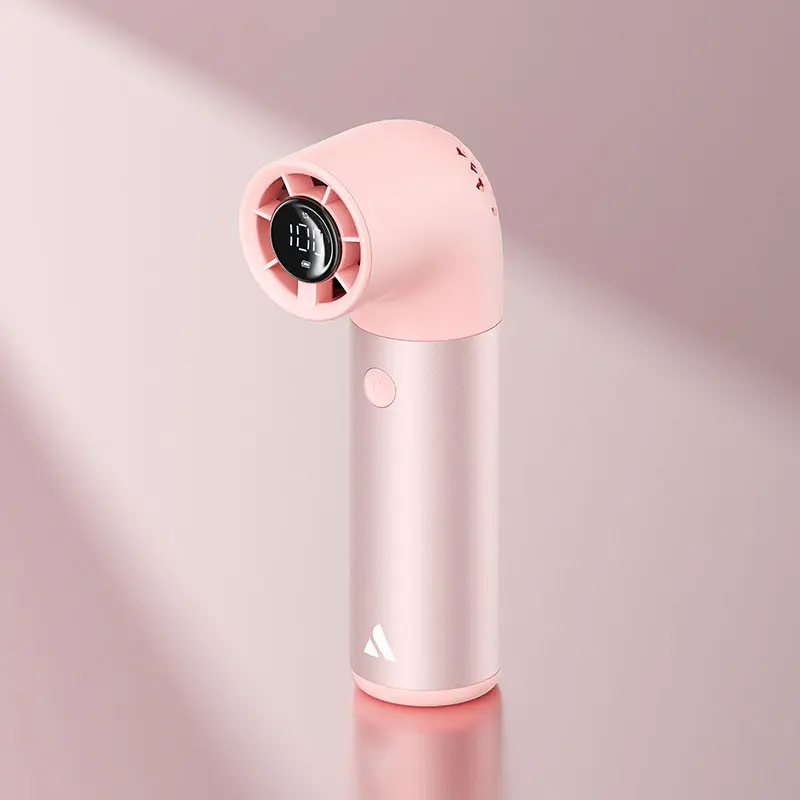 Portable handheld fan, powerful turbo air tube fan, high-speed aviation version with 19,000 revolutions per minute, suitable for travel, beaches, outdoor activities, with a maximum cooling time of 15 hours, 6 speed aluminum casing