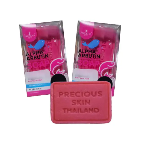 Precious Skin Alpha Arbutin 3+ Collagen Soap | Gentle Body Cleansing Bar 80g (2-Pack)