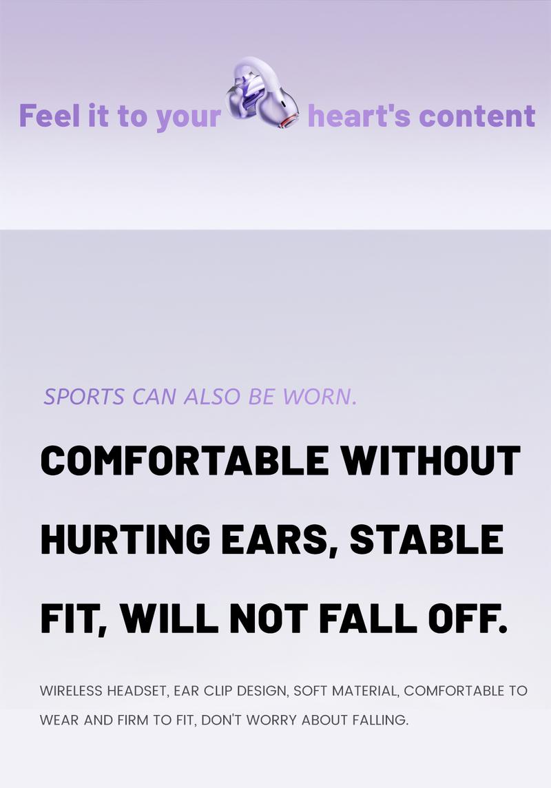 Open-Ear Ultra-Comfort Wireless Headphones Bluetooth 6.0 Earbuds IPX5 Waterproof HiFi Music Earphones with Microphone for Small Ears Sports Running Exercise Perfect for sports and running slim hook Open-Ear Ultra-Comfort Wireless Headphones Bluetooth 6.0 Earbuds IPX5 Waterproof HiFi Music Earphones with Microphone for Small Ears Sports Running Exercise Perfect for sports and running slim hook