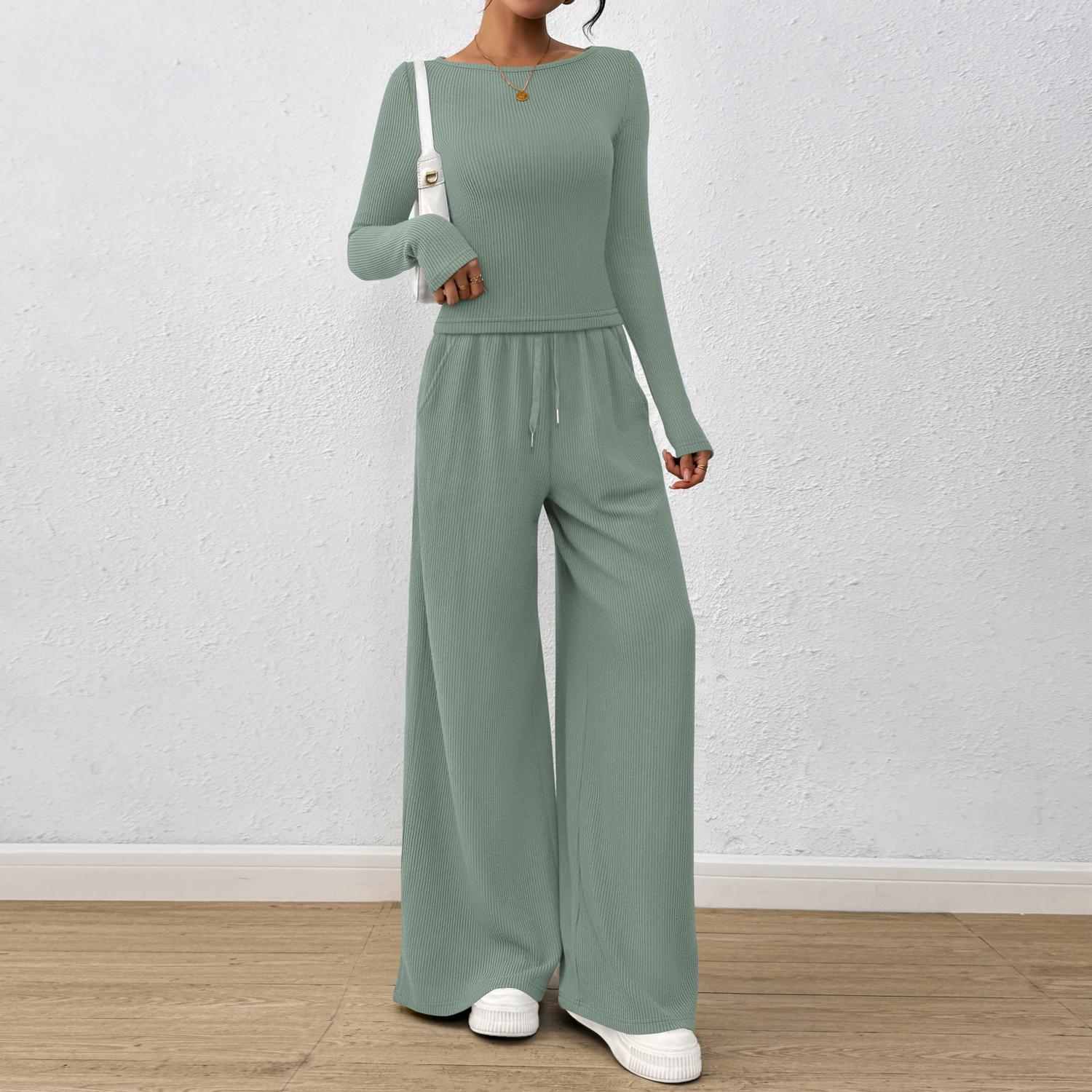 PrettyGarden Women's 2 Piece Lounge Sets Fall Fashion Long Sleeve Crop Top Wide Leg Pants Matching Sets Clothing, Comfy Womenswear#FallFreshness PrettyGarden Women's 2 Piece Lounge Sets Fall Fashion Long Sleeve Crop Top Wide Leg Pants Matching Sets Clothing, Comfy Womenswear#FallFreshness