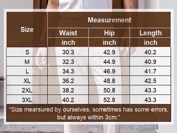 COOFANDY Men's pants Casual Linen Pants Elastic Waist Drawstring Beach Summer Pants Lightweight Linen Trousers Menswear Pocket