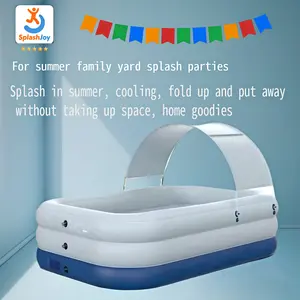 Glacier Blue 169IN Large Inflatable Pool Home Pool For Adults
