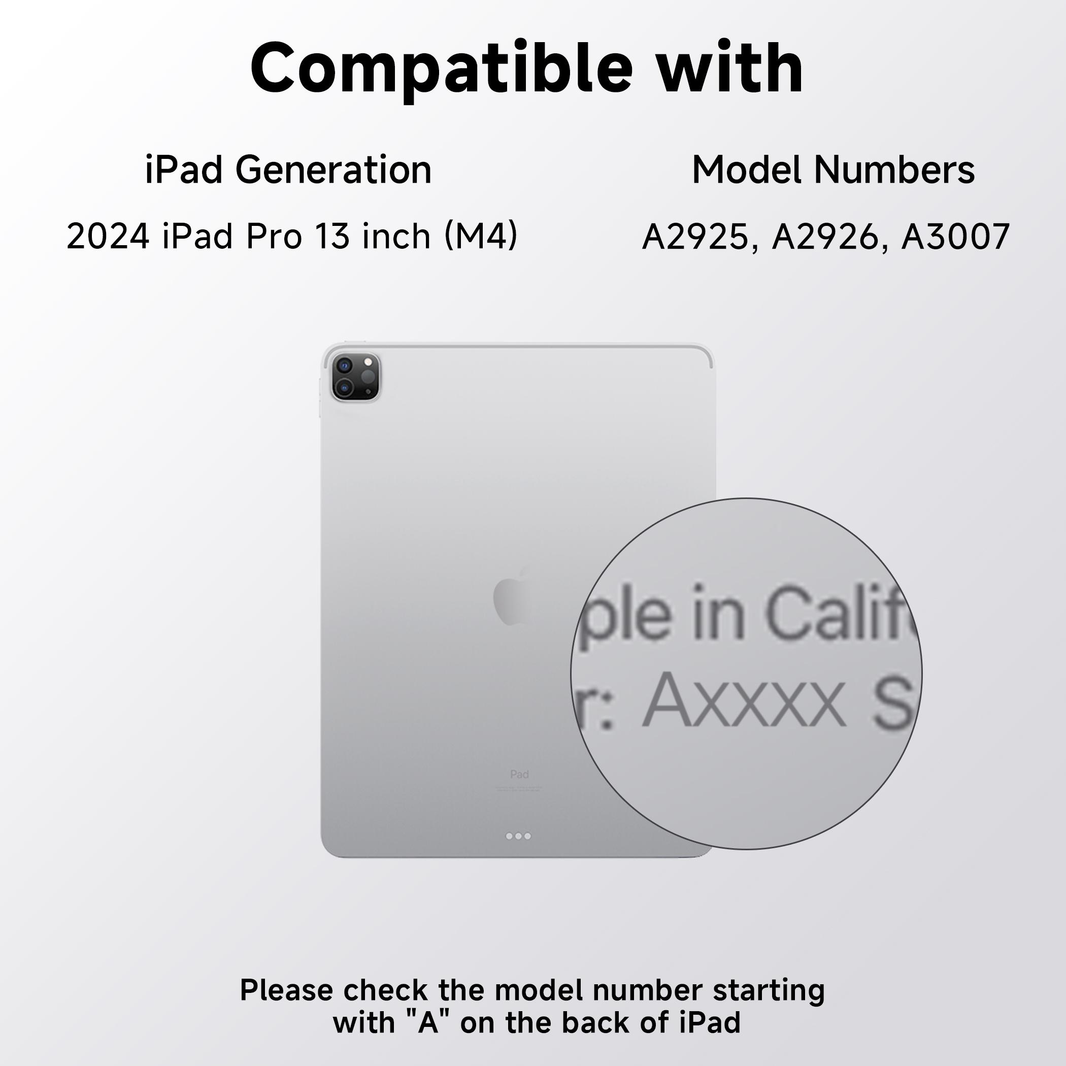 2026 iPad Magic KeyboardCase for (M3/M2, 2025/2024) & Air 5th/4th Gen – 360° Rotating Multi-Touch Trackpad, Type-C Charging, RGB Backlit Keyboard, Transparent Back with Pencil Holder Covers Wireless