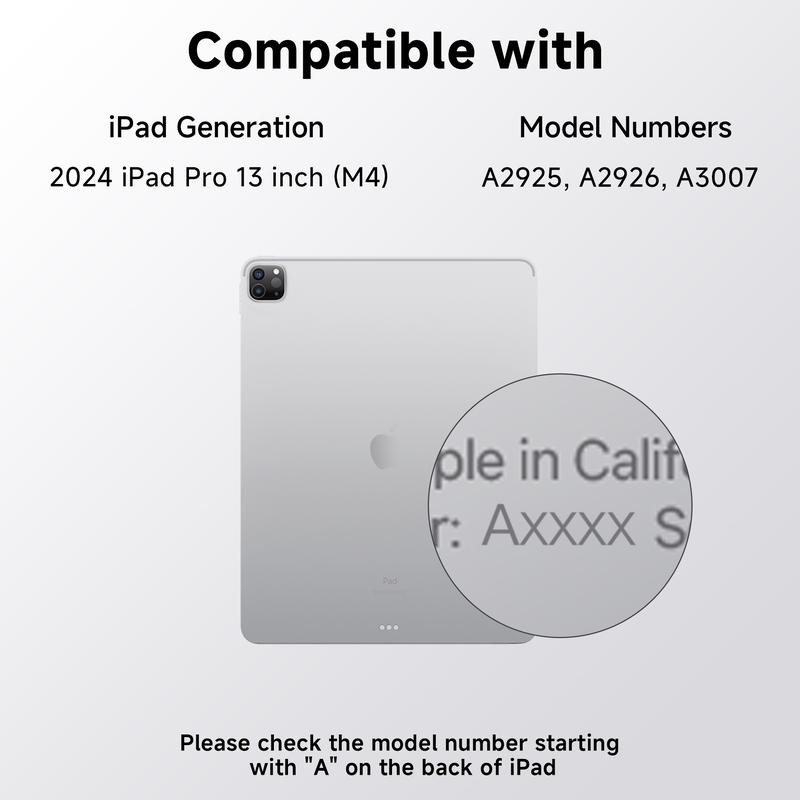 2026 iPad Magic KeyboardCase for (M3/M2, 2025/2024) & Air 5th/4th Gen – 360° Rotating Multi-Touch Trackpad, Type-C Charging, RGB Backlit Keyboard, Transparent Back with Pencil Holder Covers Wireless