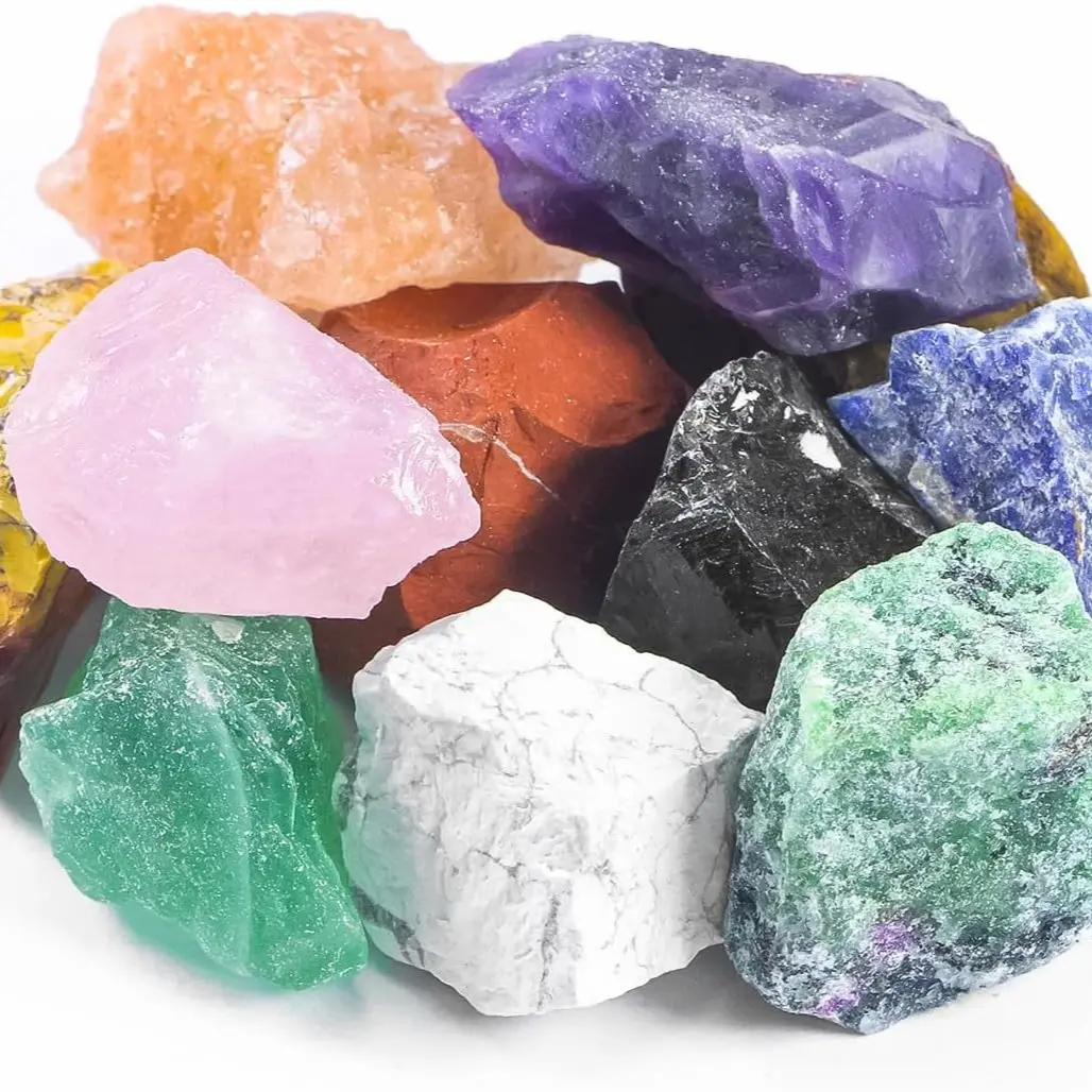 1000-Carat Bulk Mixed-Color Natural Rough Stone Crystal Combination - Natural Stones, Ideal for Craftsmen, Home Decoration and DIY Projects, Vivid Colors, Unique Shapes summerwins,summerwins