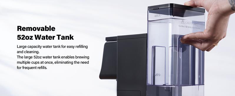 Hot & Iced Coffee Maker for K-Cups & Ground Coffee, Single-Serve Brewer with Bold Setting, Reusable Filter, Travel Mug Friendly, Compact & Quick Brew, Black Household Appliances espresso machine coffee bar supplies