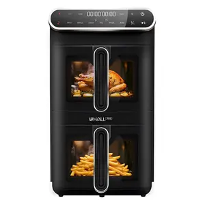 【NewYear2026】Whall 11L Dual Basket Air Fryer — Dual Independent Cooking Zones, Visible Windows, Smart One-Touch Control & Rapid Preheat for Healthy, Quick Family Cooking