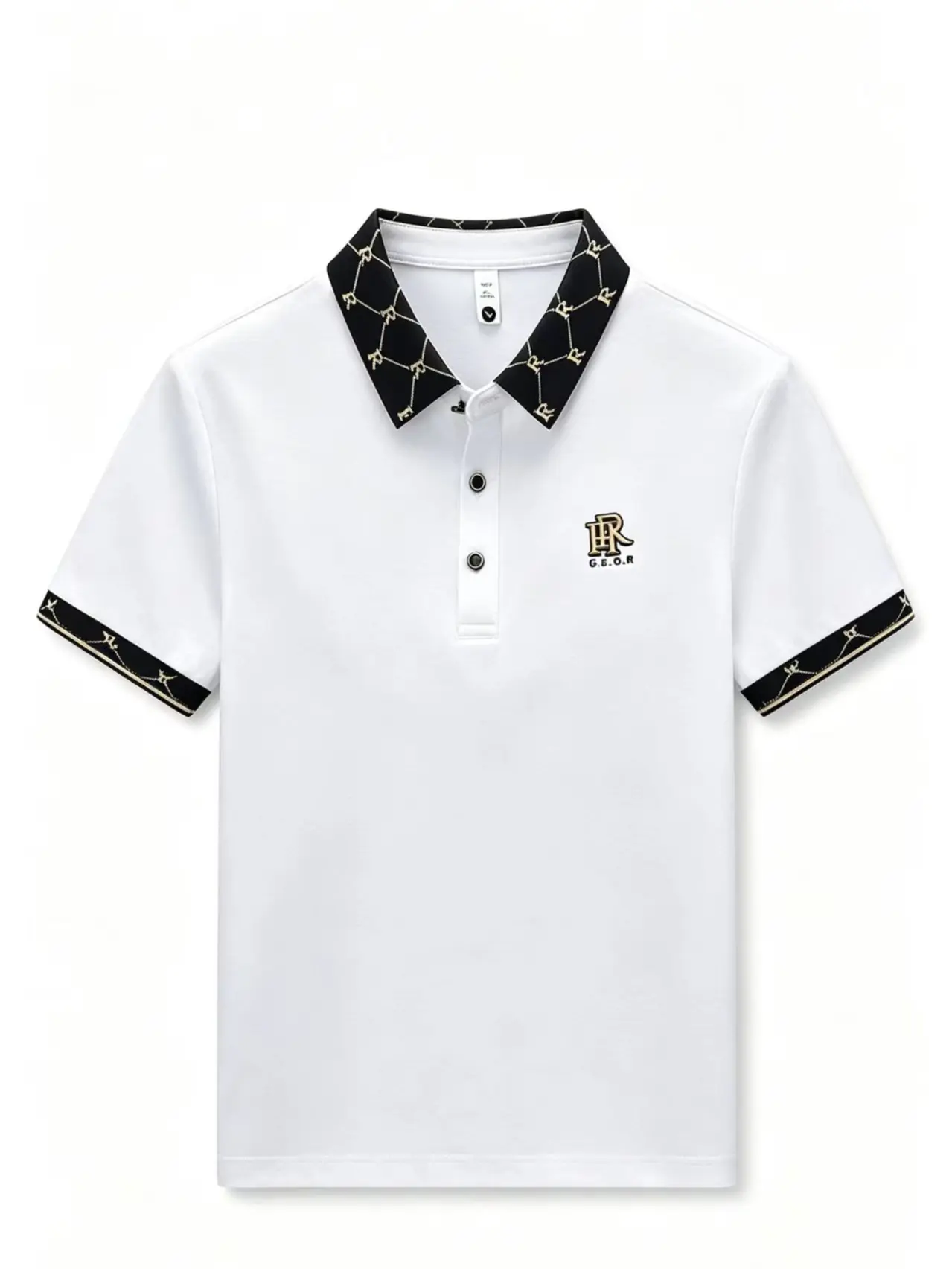 Men's Stylish Polo Shirt, Slim Fit Short Sleeve Basic Top in Breathable Fabric with Contrast Trim and Embroidery, Soft Fabric, Casual, Contrast Sequin, M, Classic, Shortsleeve, Stripe