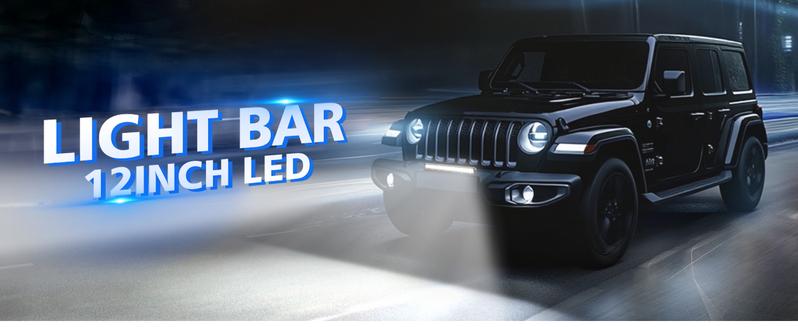 DIBMS 2 Pack Led Light Bar 14in Signal Row Light Bar [14in w/Bracket] 40W Spot Flood Combo Off Road Light, Waterproof Slim Light Bar for SUV Jeep ATV Boat
