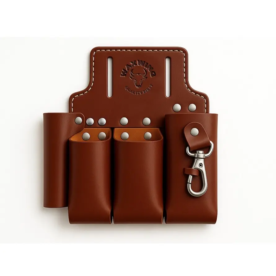 WAXWING Leather Multi Plier-Holder WTB7012 - Maroon Tool Pouch, Work & Construction Accessories, Pocket Caddy & Hands-Free Utility Pouch Tool Bags, Universal Hook & Durable Construction, Pliers Organizer, Trade