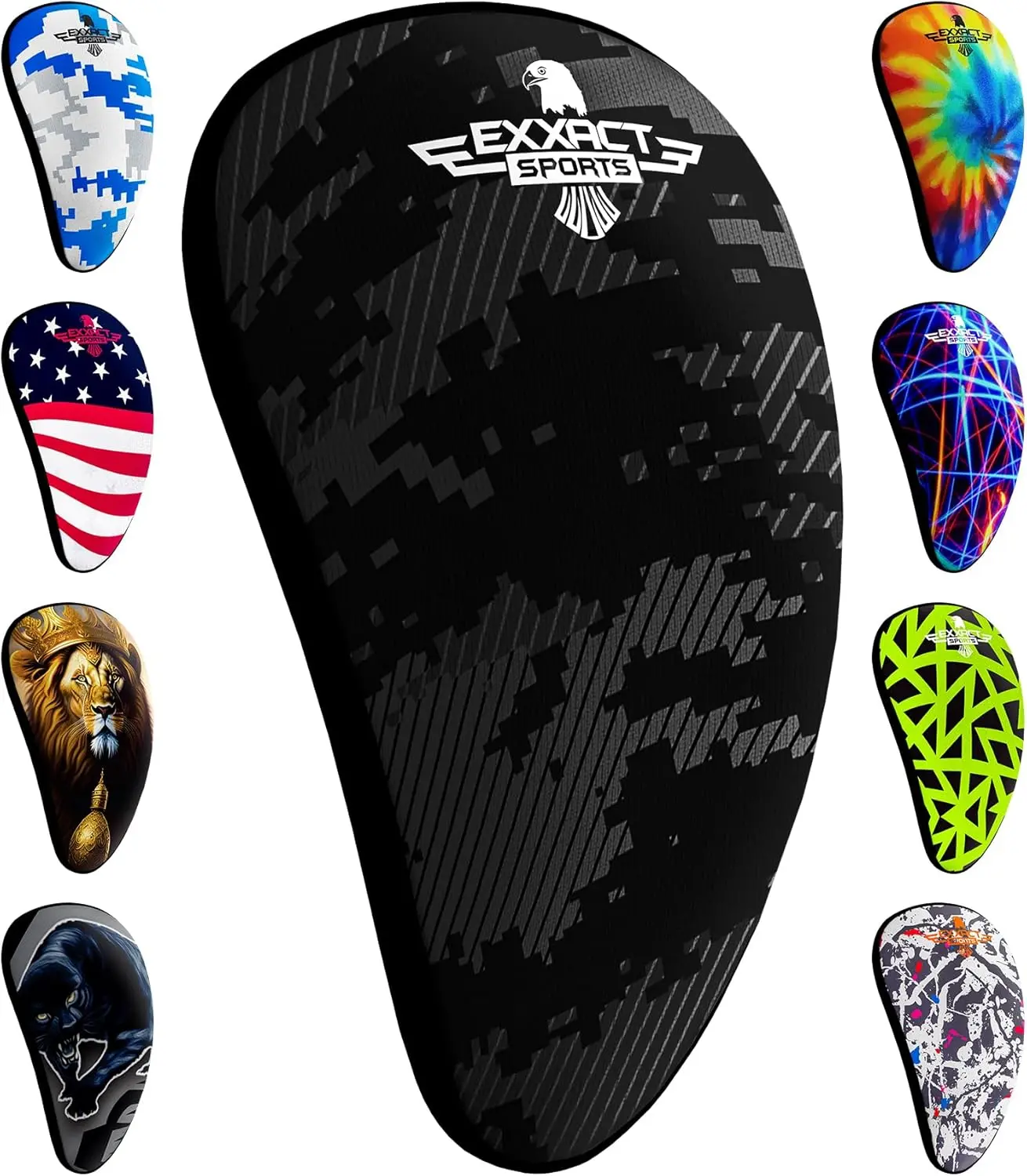Lightweight Athletic Cup For Men & Boys with Soft Rim Comfort (Black Camo)