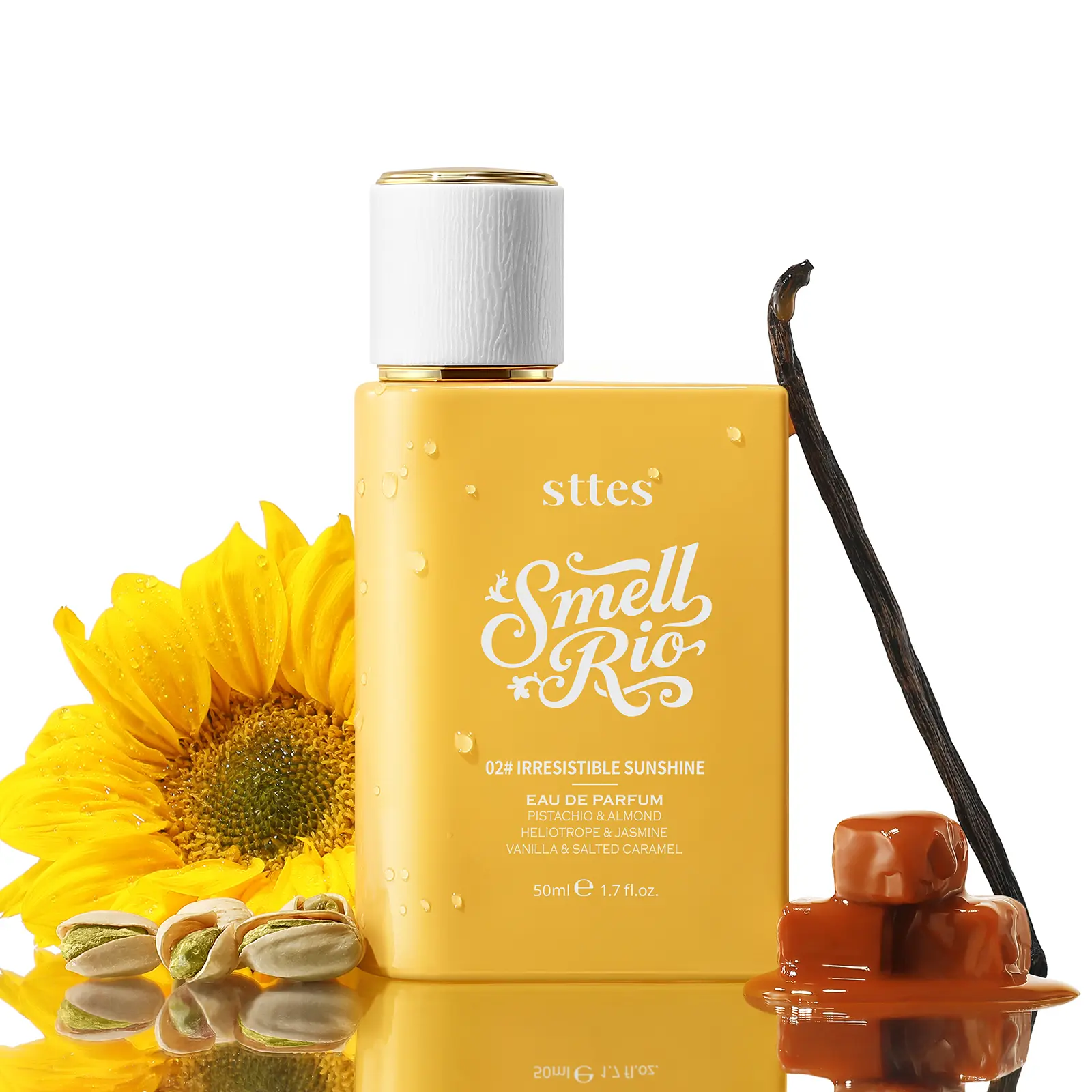 New!50ml Sttes Perfume 02 Irresistible - Perfume for Women - Pistachio, Vanilla & Salted Caramel Eau de Parfum 50ml