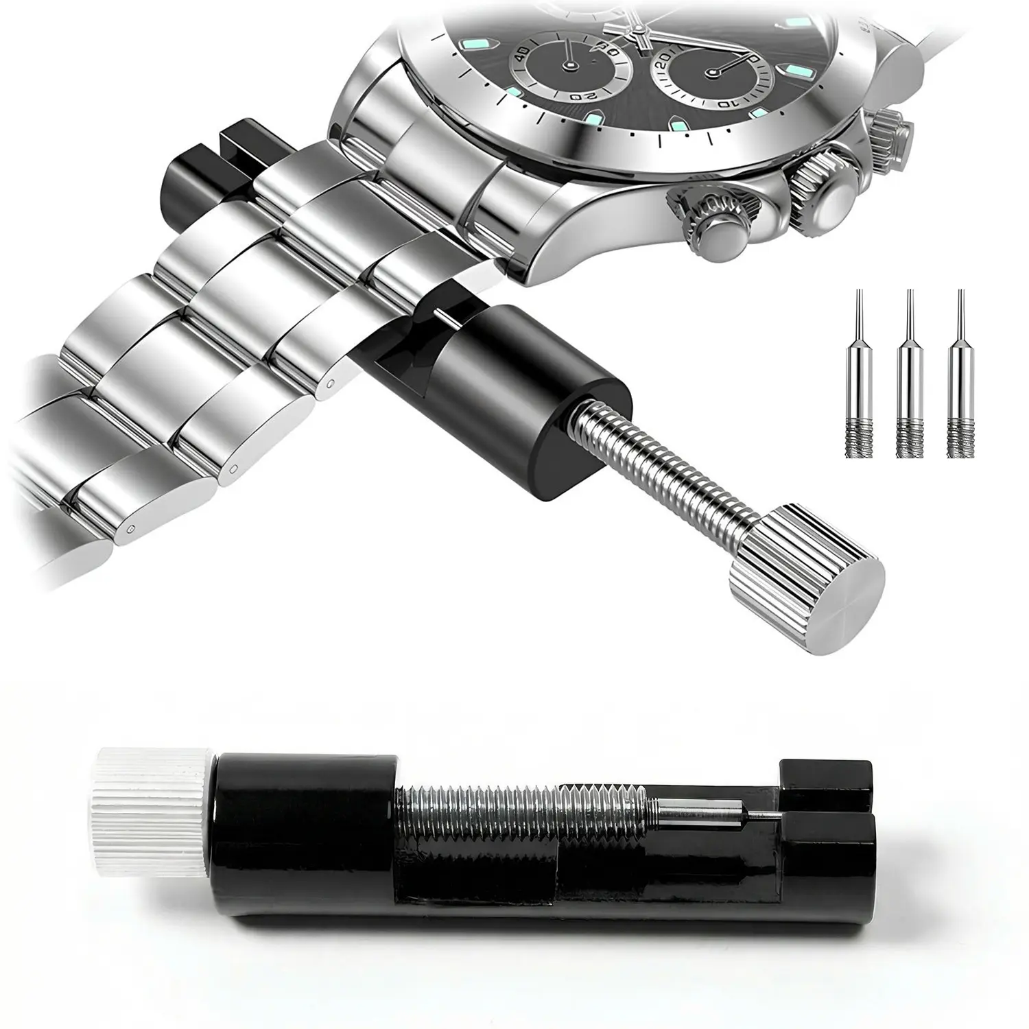 Necklace Adjuster 1 PCS Metal Watch Band Adjuster with 3 Pins Chain Link Disassembly Adjustment Tools for Watch Bracelet Repair Tools