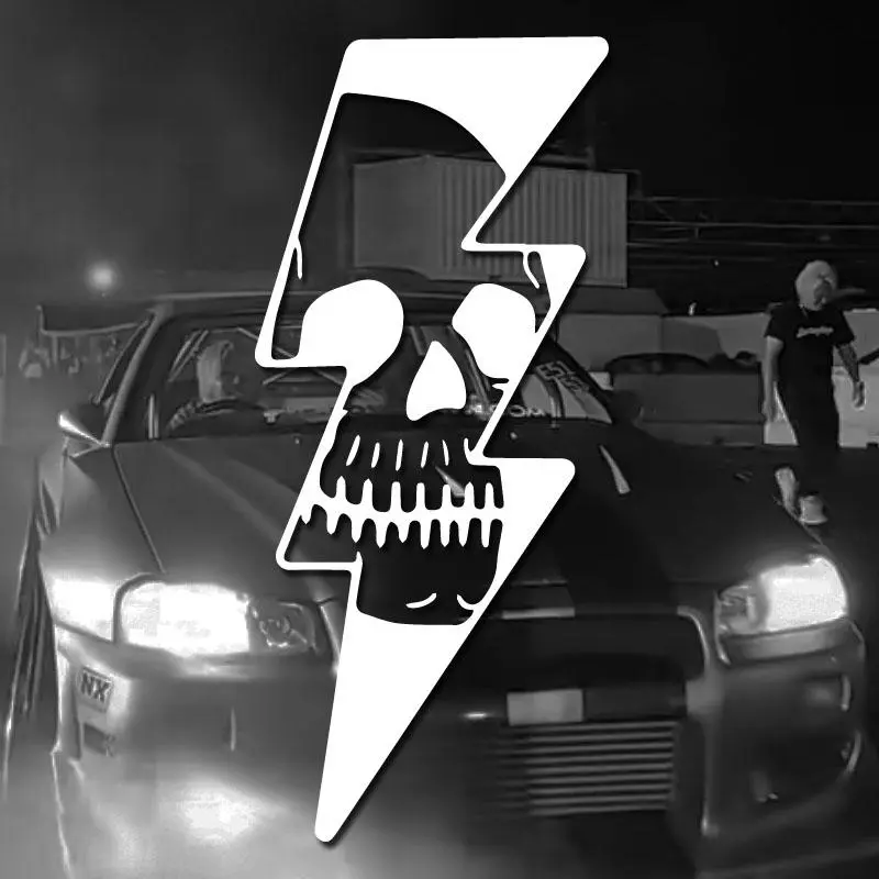 SKULL lightning Stickers，cool&creative with high quality sticker for cars trucks motorcycles &laptops!