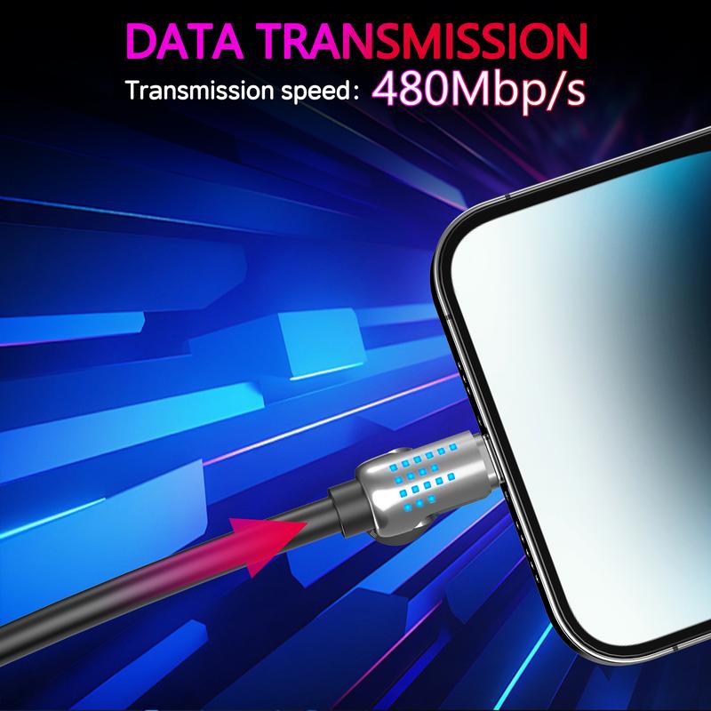 4-in-1 USB-C Cable, 240W Fast Charging, PD 5A, Aluminum, Data Transfer for iPhone 16/15, iPad, Samsung, and Laptops