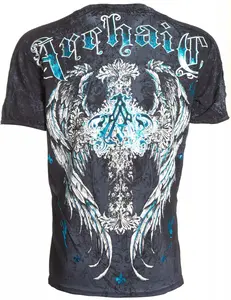 ARCHAIC by AFFLICTION Black MAUSOLEUM Short Sleeve Slim Fit Y2K T-shirt NWT