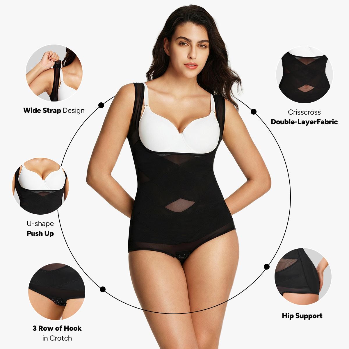 Nebility Shapewear Bodysuit | Mesh Breathable, Invisible Tummy Control | Women’s Everyday Comfortable Spandex Womenswear Basic SpringStatements