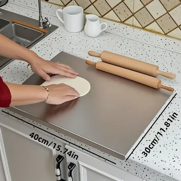 XXL Stainless Steel Cutting Board – Anti-Slip, Mildew-Proof, Easy Clean | Heavy Duty for Meat, Dough & Prep | Professional Kitchen & Catering
