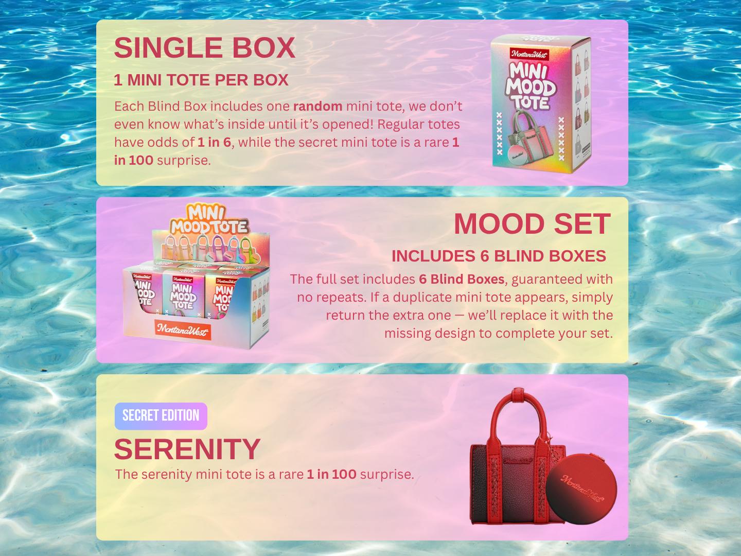 Montana West Mini Mood Tote Blind Box Suprise Gift for Holiday