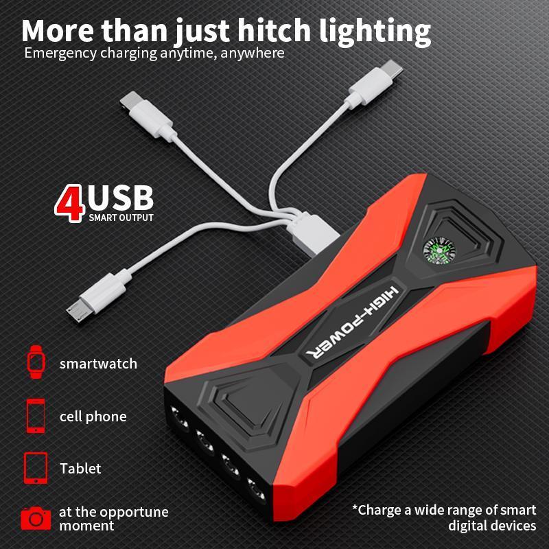 Easy Practical Portable Car Jump Starter, 2000A Car Battery Jump Starter , 12V Car Battery Essential Christmas gifts for car owners - Car emergency essentials!