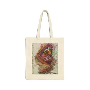 Surreal Goldfish Art Tote Bag – Weird Pop Art Fish Canvas Bag