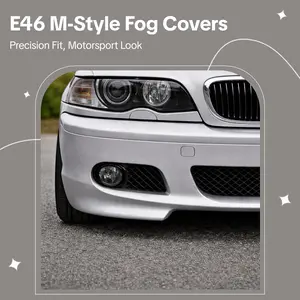 E46 M-Style Front Fog Light Mesh Covers – 3D Printed Bumper Grilles (Pair)