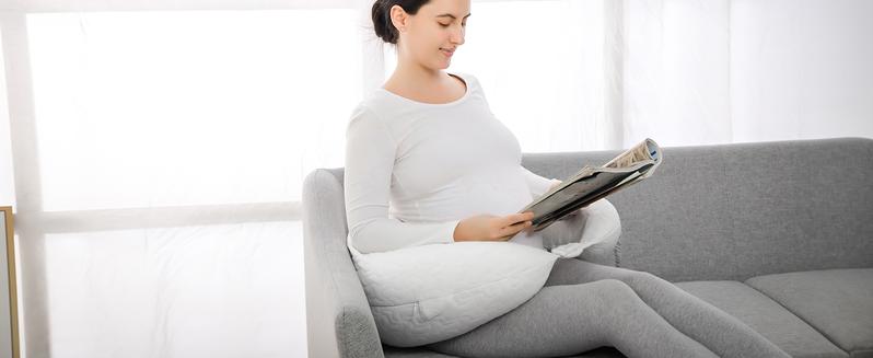 Yoofoss Pregnancy Pillows for Sleeping, 2 in 1 Adjustable Nursing and Maternity Pillow for Pregnant Women, Comfort Natural Fiber Body Pillow for Pregnancy, Arm Neck Belly Support, White