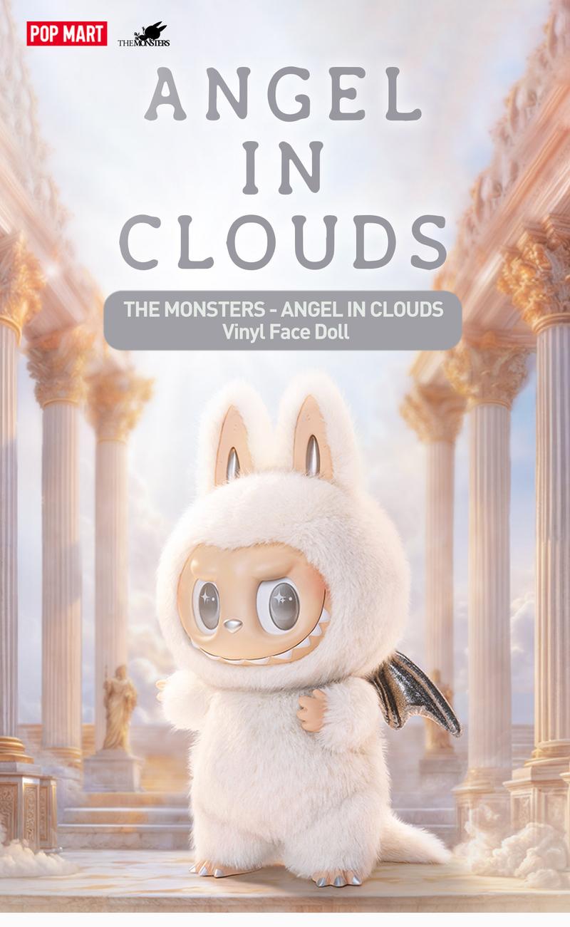 (Azi0119) POP MART THE MONSTERS - ANGEL IN CLOUDS Vinyl Face Doll Iris0119 Series Soft White Furry Design with Wings